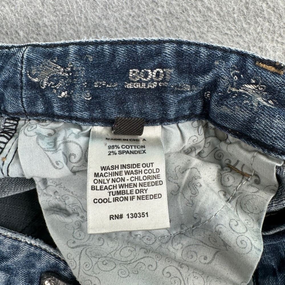 Express Jeans Womens 10 Blue Boot Low Rise Stretch Denim Casual 3115 - Picture 8 of 11